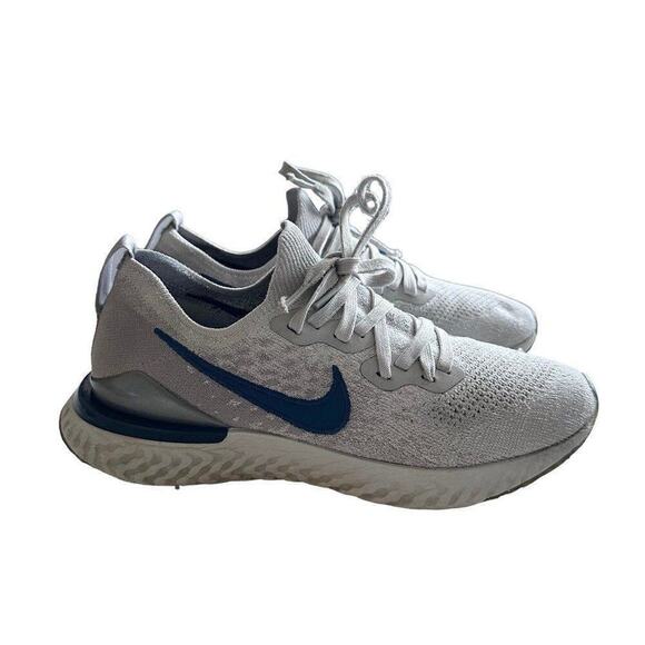 Nike Epic React Flyknit 2 Coastal Blue Vast Grey White BQ8928-015 Running‎ - Picture 1 of 12